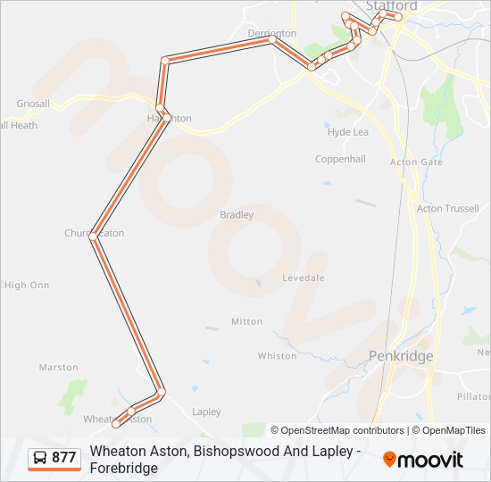 877 Bus Line Map