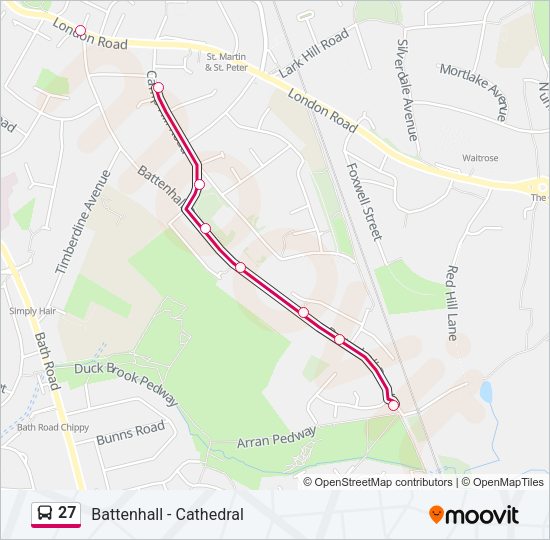 27 Bus Line Map