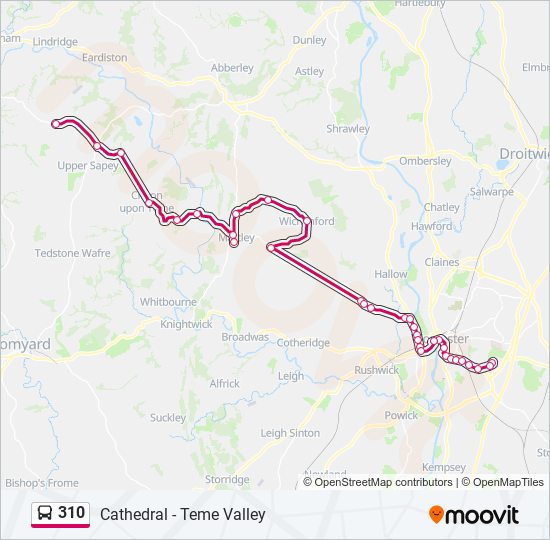 310 bus Line Map