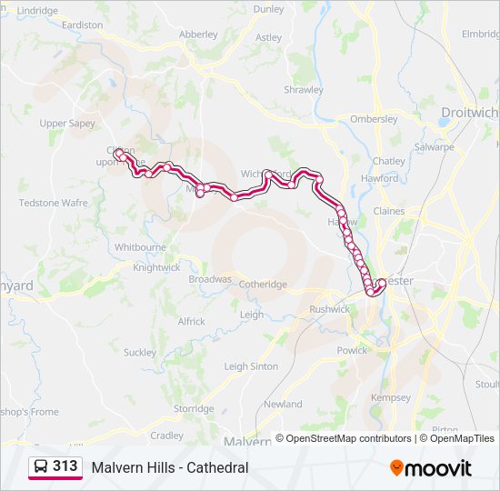 313 Bus Line Map