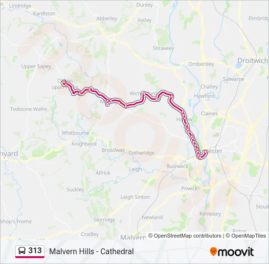 313 Bus Line Map