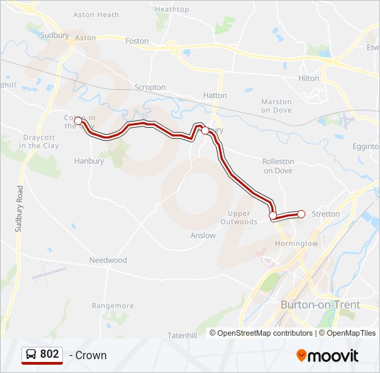 802 Bus Line Map