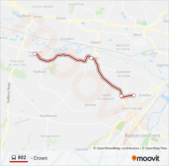 802 Bus Line Map