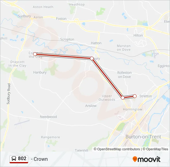 802 Bus Line Map