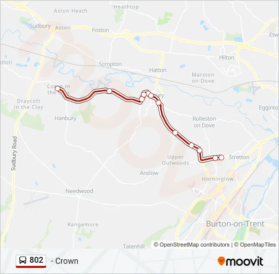 802 Bus Line Map