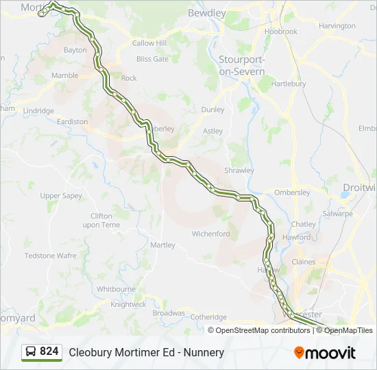 824 Bus Line Map