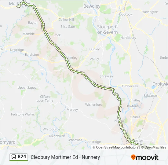824 Bus Line Map