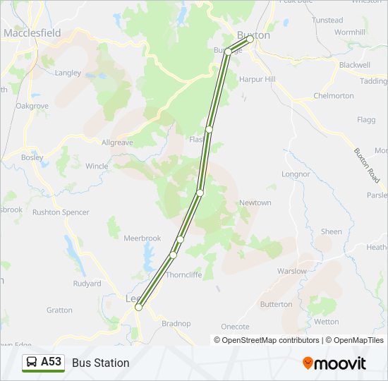 A53 Bus Line Map