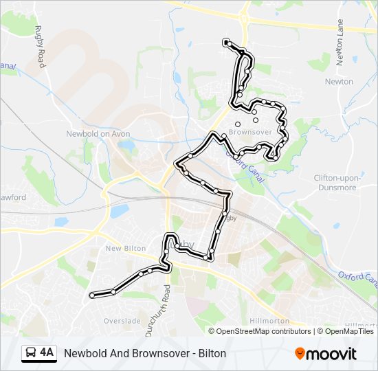 4A Bus Line Map