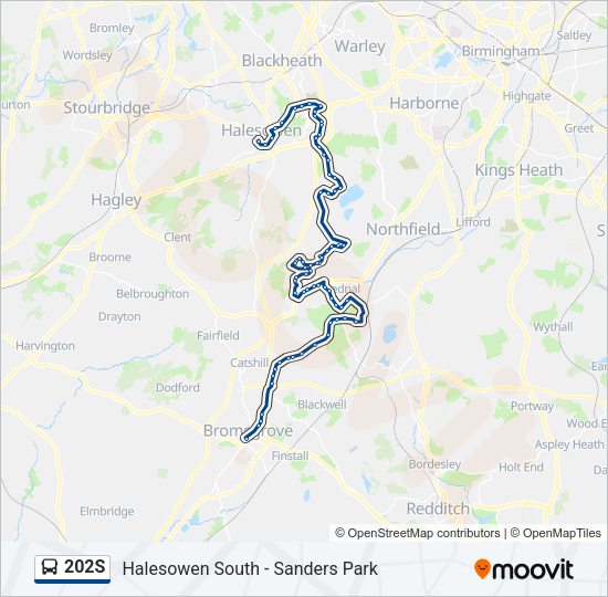 202S Bus Line Map