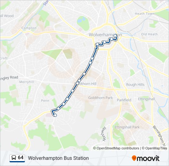 64 Bus Line Map