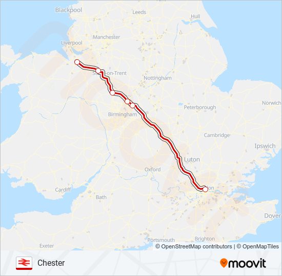 avanti west coast Route Schedules Stops Maps Chester Updated