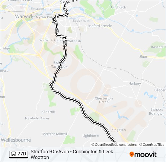 77D Bus Line Map
