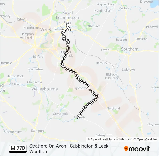 77D Bus Line Map