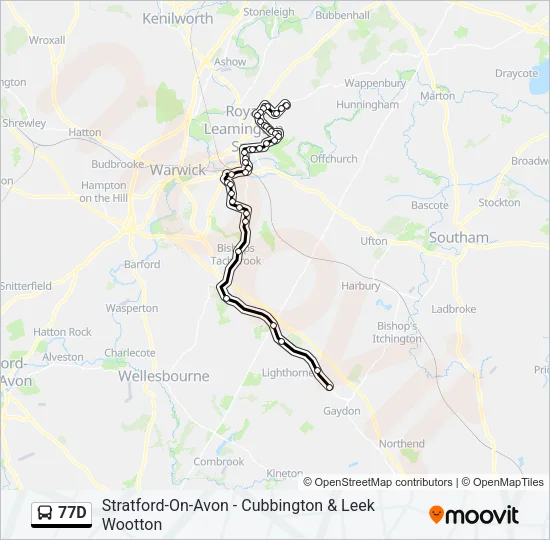 77D Bus Line Map