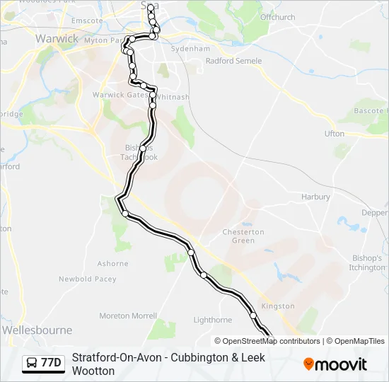 77D Bus Line Map