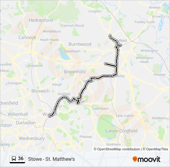 36 Bus Line Map