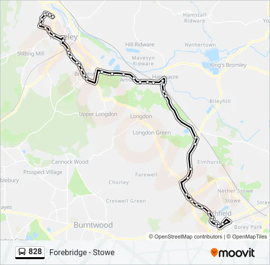 828 Bus Line Map