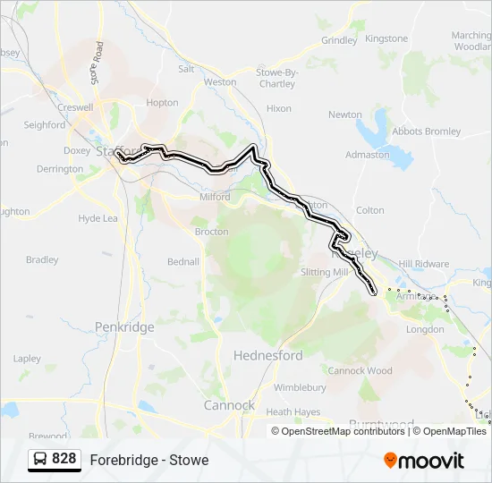 828 Bus Line Map