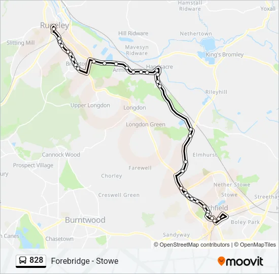 828 Bus Line Map