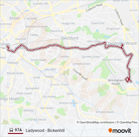 97A Bus Line Map