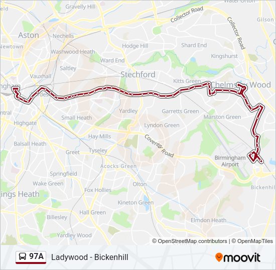 97A Bus Line Map
