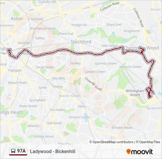 97A Bus Line Map