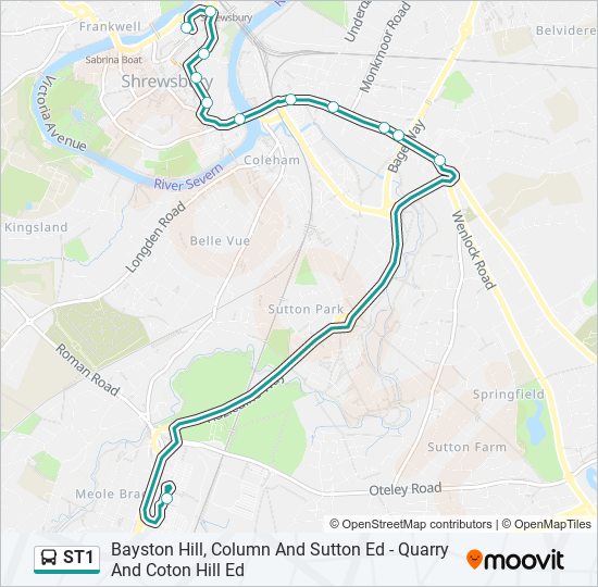 ST1 Bus Line Map