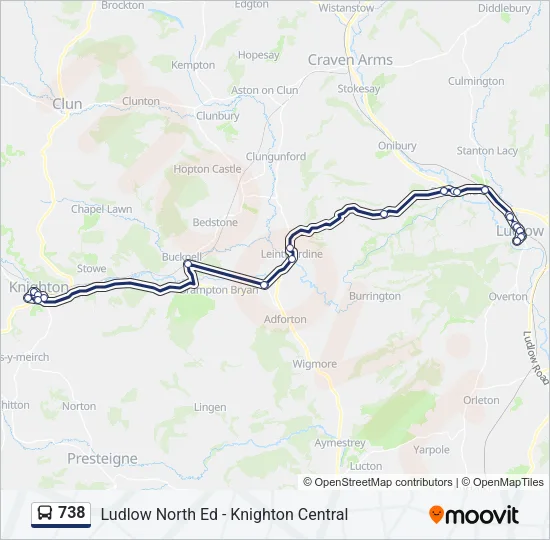 738 Bus Line Map