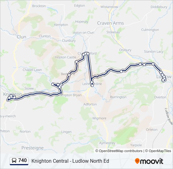 740 Bus Line Map