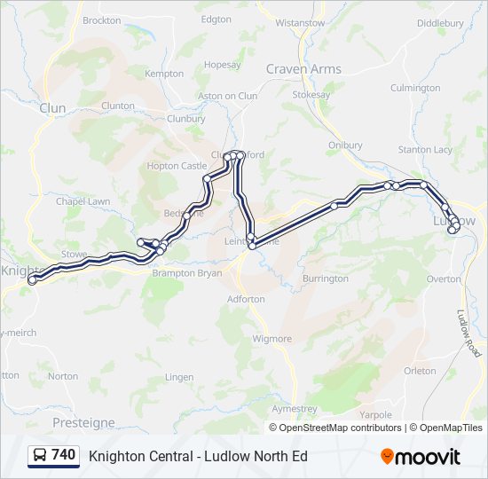 740 Bus Line Map