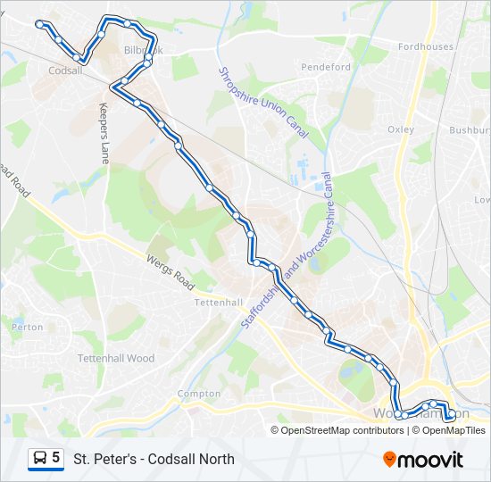 5 bus Line Map