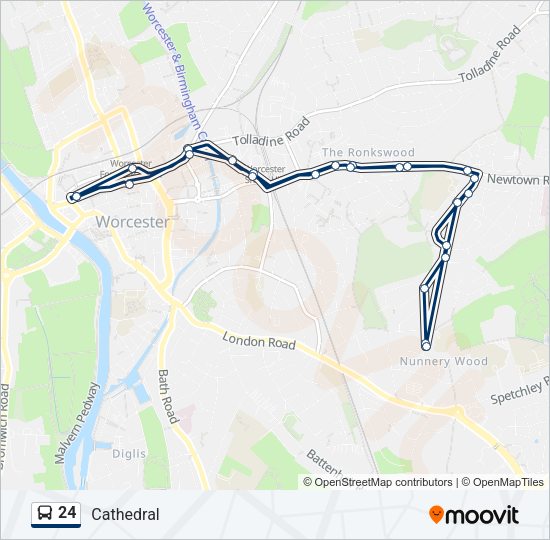 24 Bus Line Map