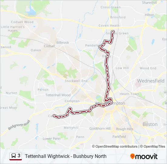 3 Bus Line Map