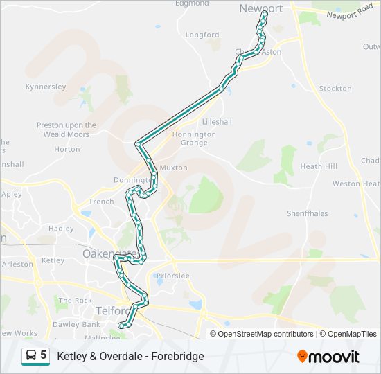 5 Bus Line Map