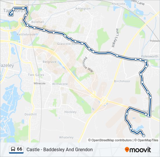 66 Bus Line Map
