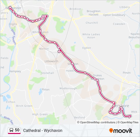 50 Bus Line Map