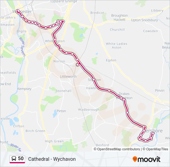 50 Bus Line Map