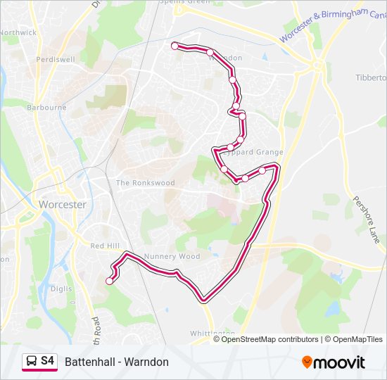 S4 Bus Line Map