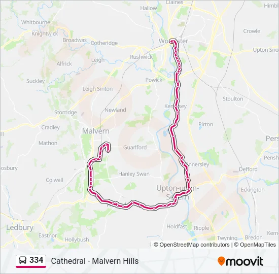 334 Bus Line Map