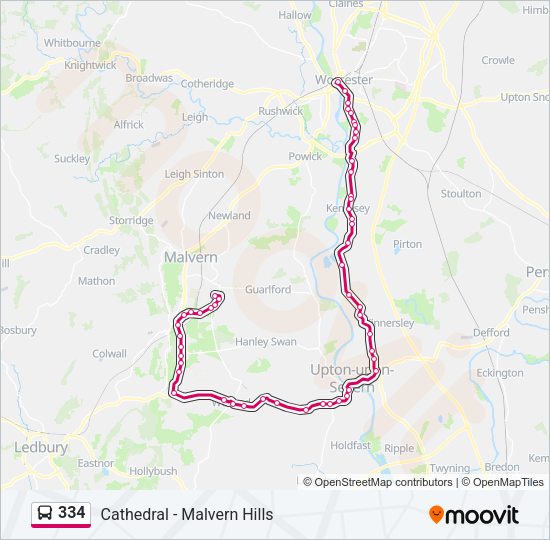 334 Bus Line Map