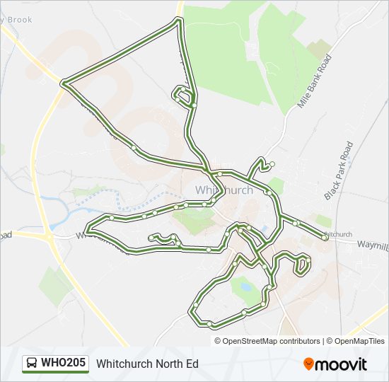 WHO205 Bus Line Map