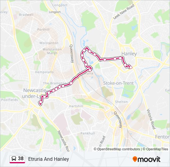 38 Bus Line Map