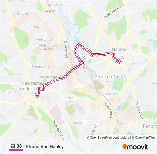 38 Bus Line Map