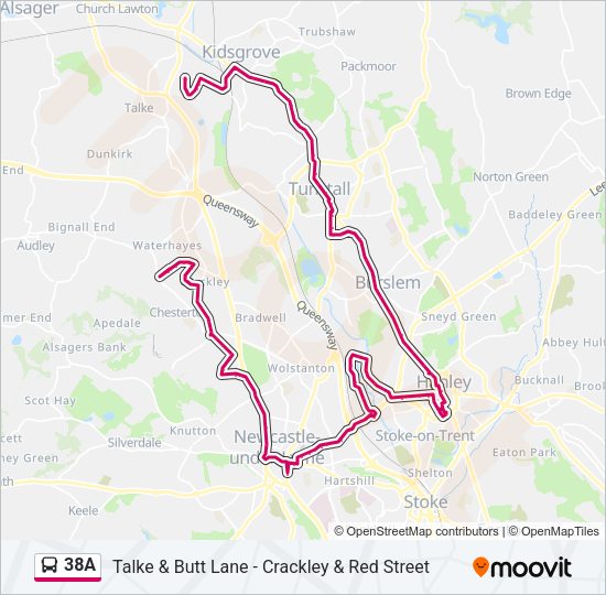 38A Bus Line Map