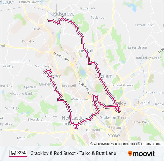 39A Bus Line Map