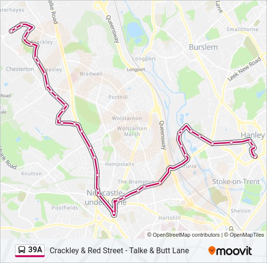 39A Bus Line Map