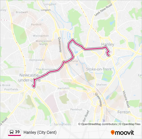 39 Route: Schedules, Stops & Maps - Hanley (City Cent) (Updated)