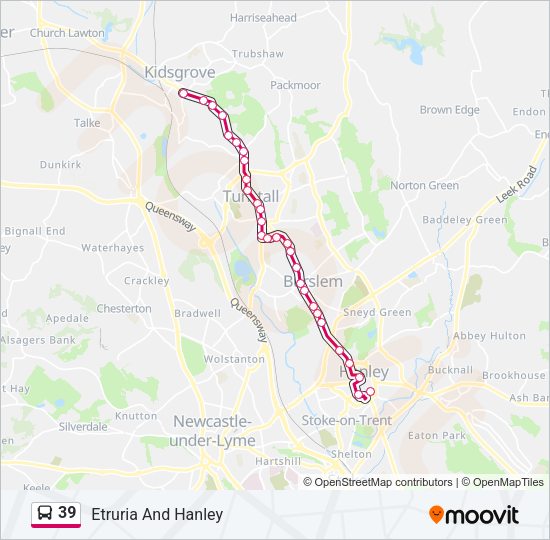 39 Bus Line Map