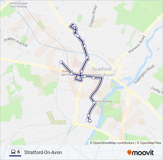 6 bus Line Map